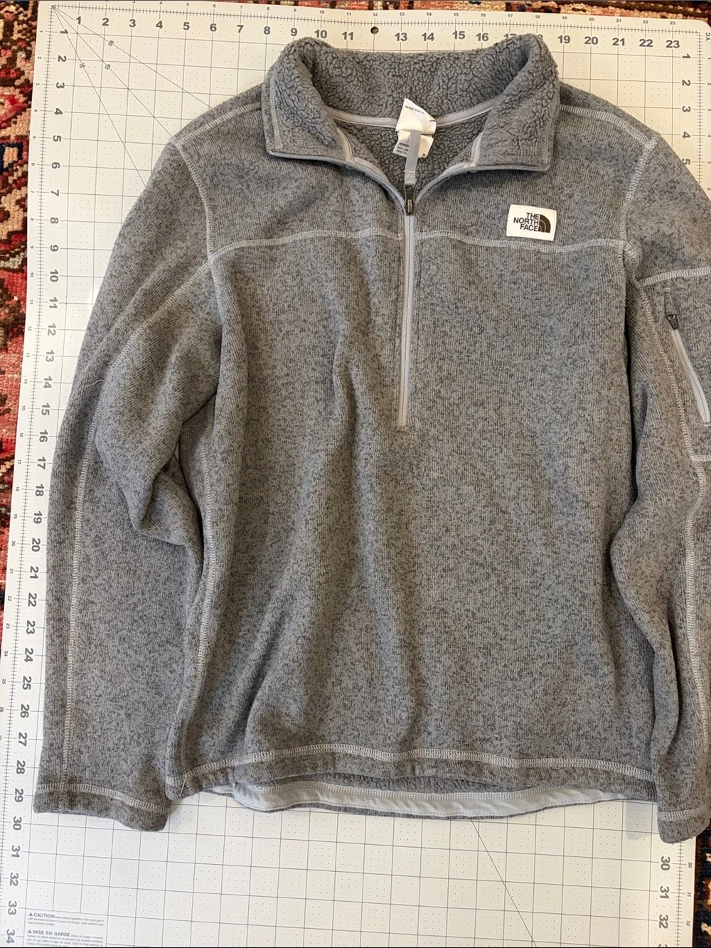The North Face Men’s Gray Half-Zip Fleece Hoodie